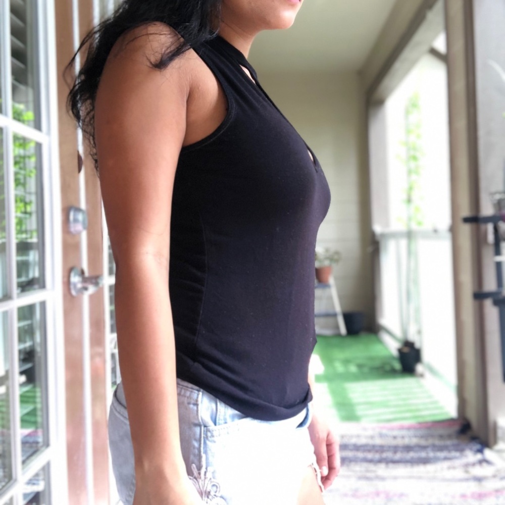 Black tank top